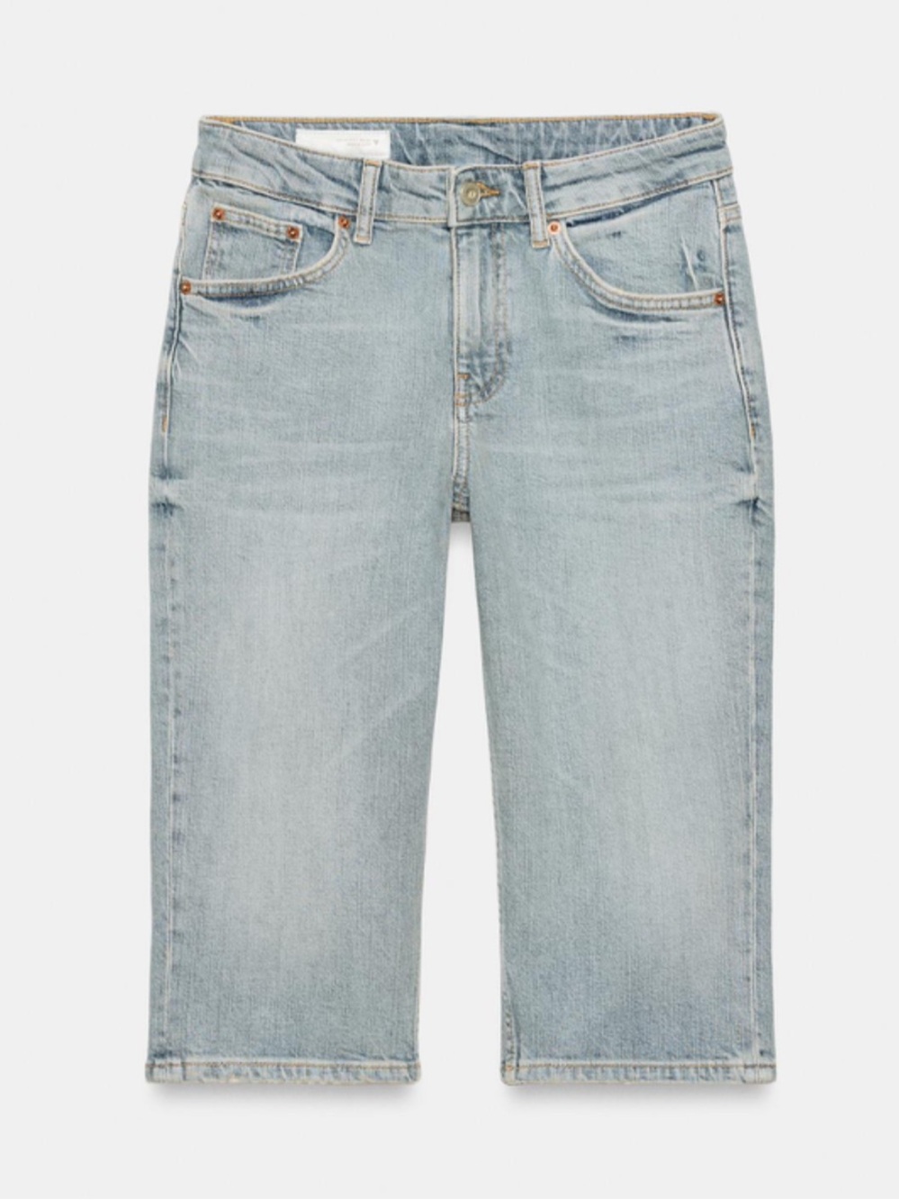 Zara TRF MID-RISE CAPRI JEANS REF 1300/002